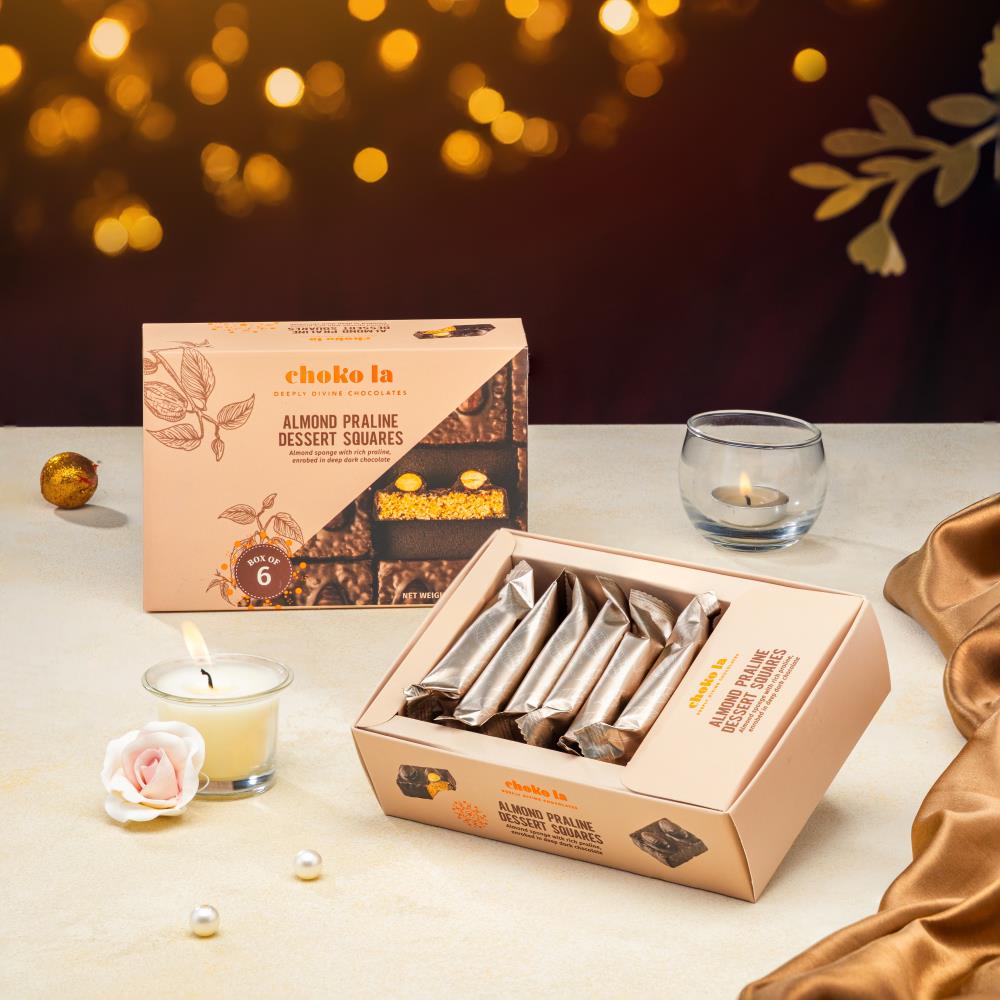 Almond Praline Dessert Squares Chocolates
