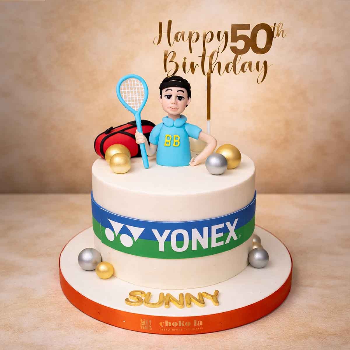 Badminton Theme Designer Cake