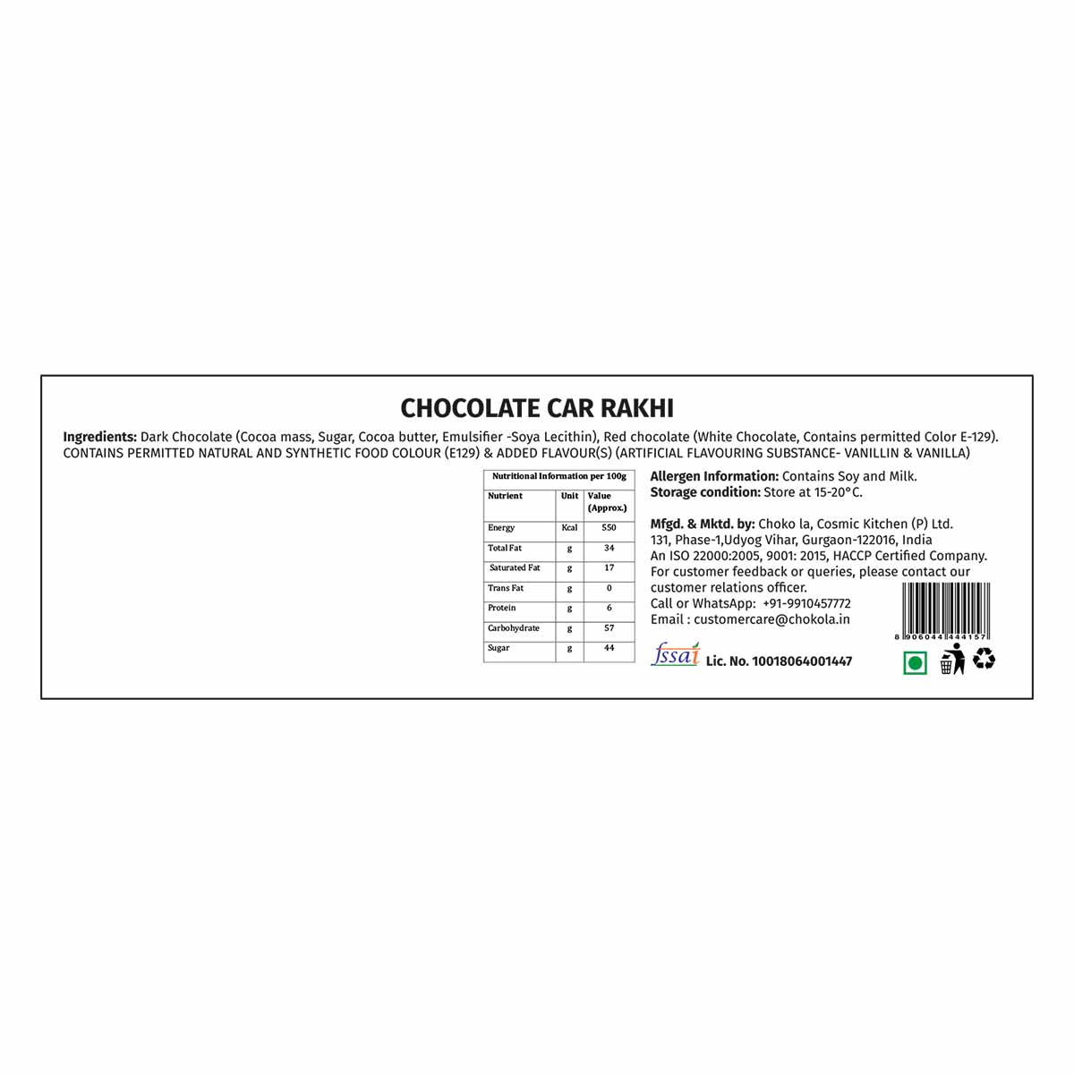 Chocolate Rakhi - Car