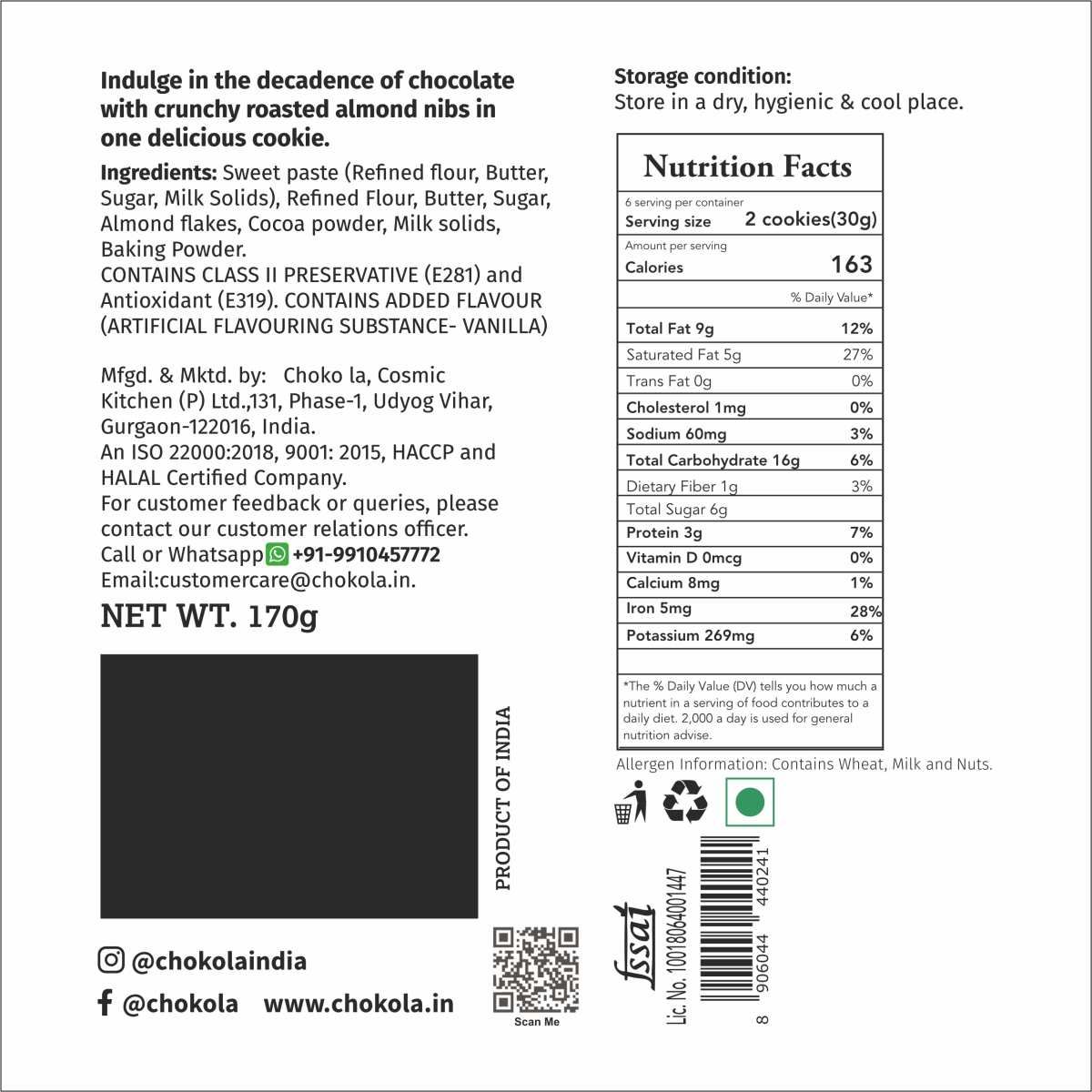 Cocoa Almond Cookies