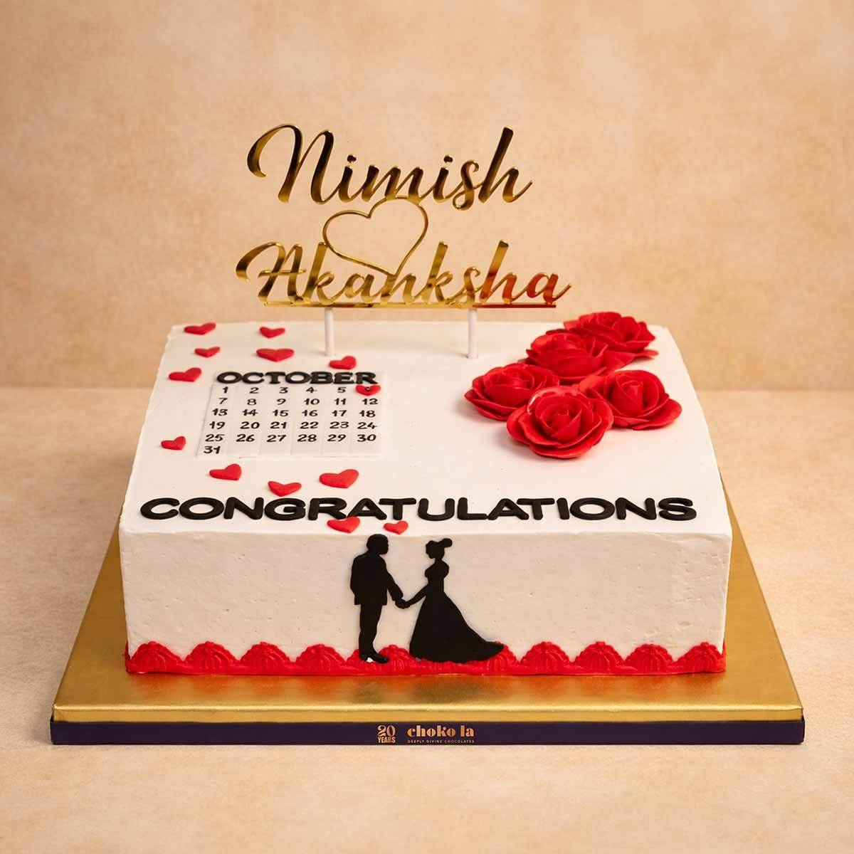 Date Congratulations Theme Designer Cake