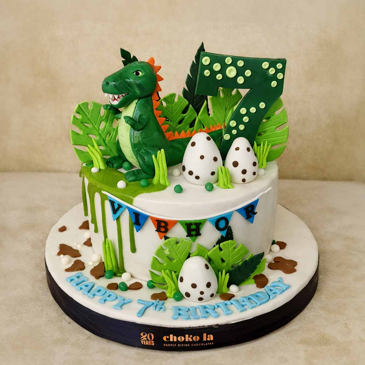 Dinosaur in Jungle Theme Designer Cake