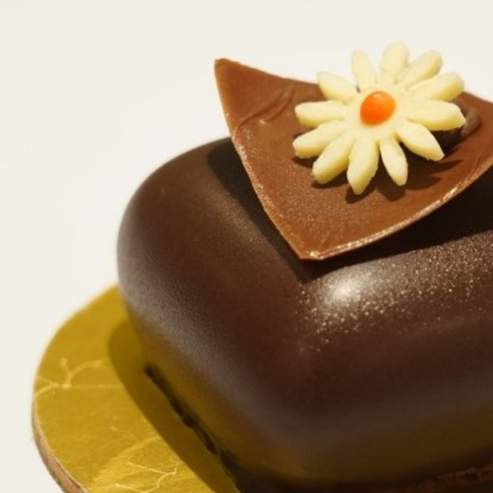 Eggless Coffee Caramel Pastry Square