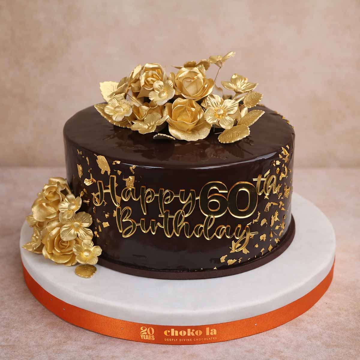 Golden Rose Luxe Theme Designer Cake