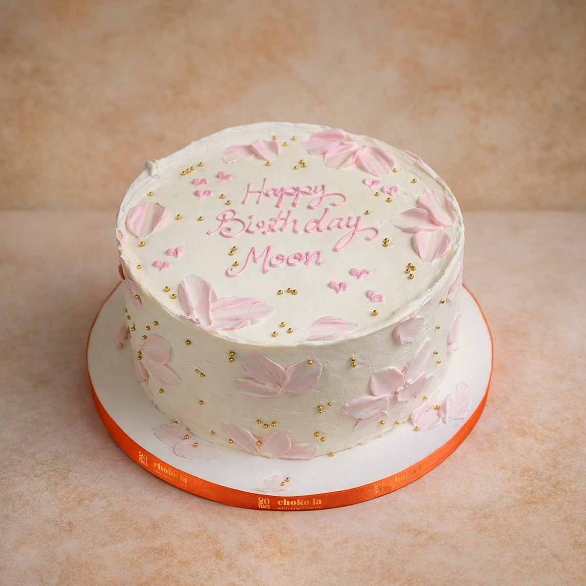 Pink Petals Theme Designer Cake