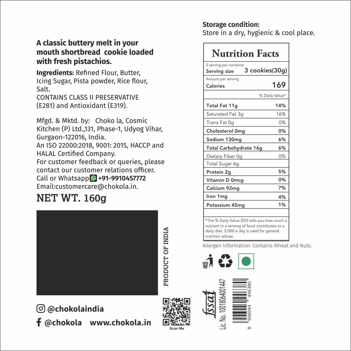 Pistachio Shortbread Cookies