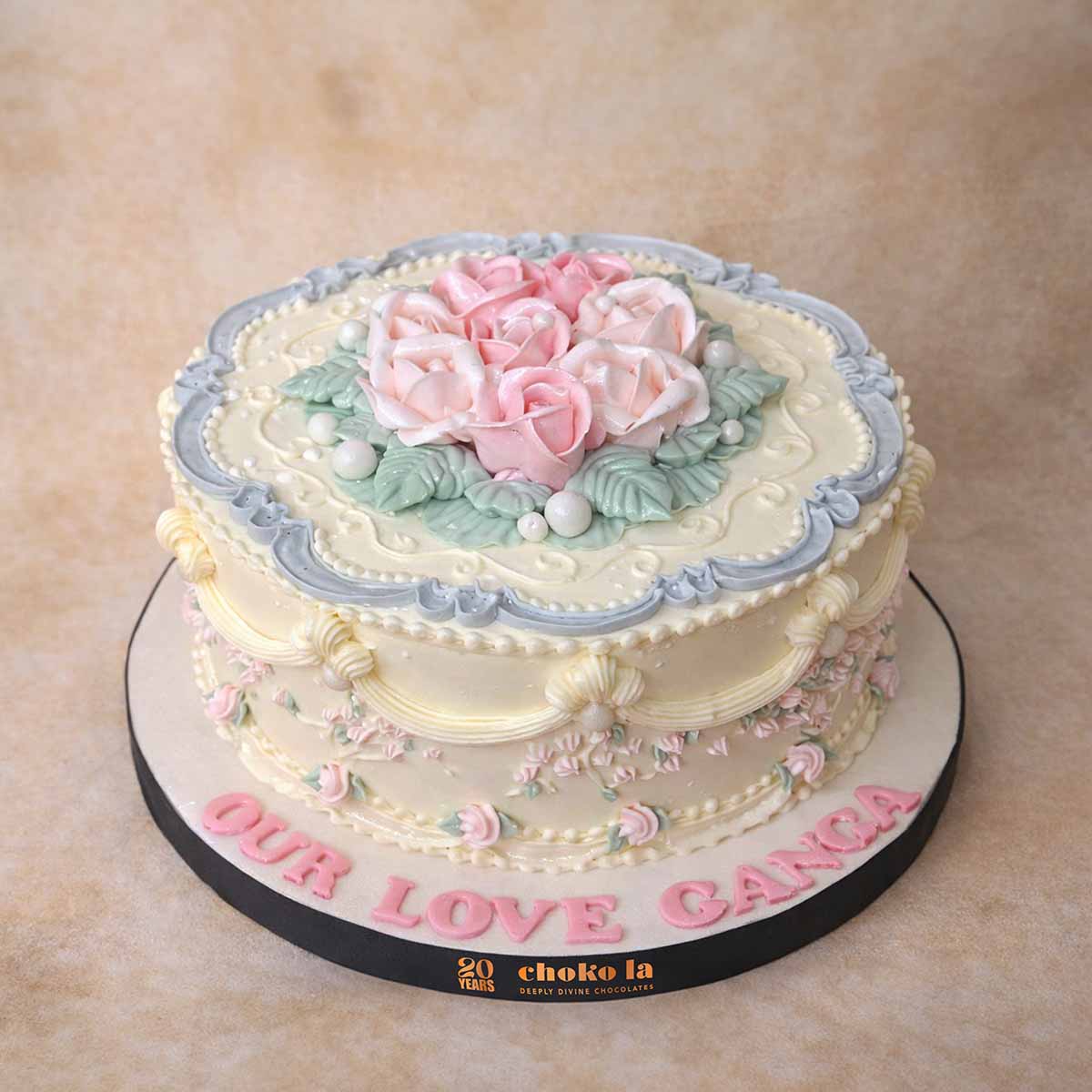 Royal Vintage Rose Theme Designer Cake