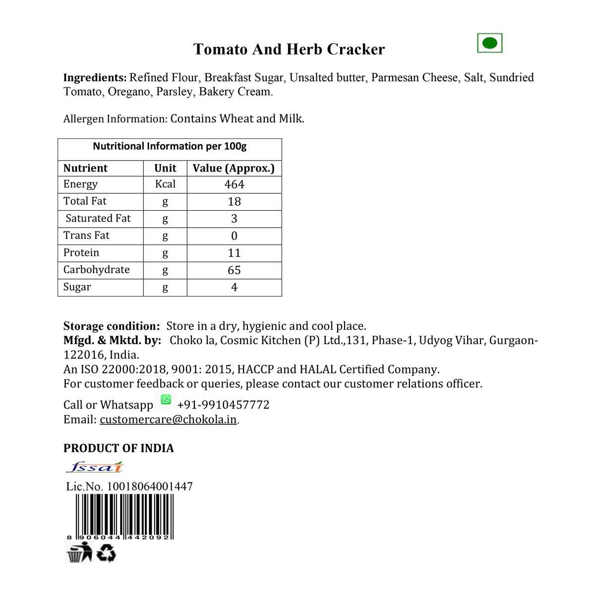 Tomato And Herb Crackers