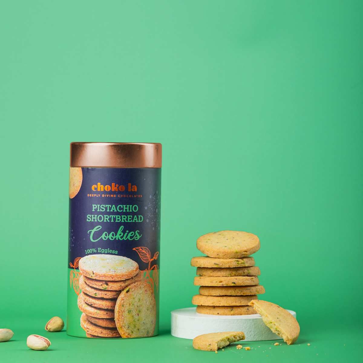 Pistachio Shortbread Cookies