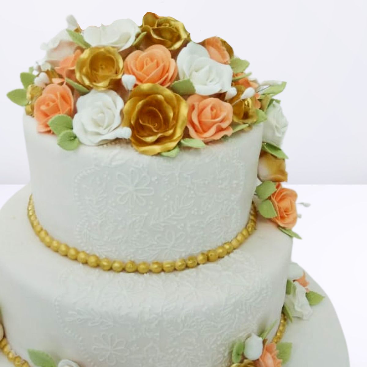 Floral Bunch Wedding Cake