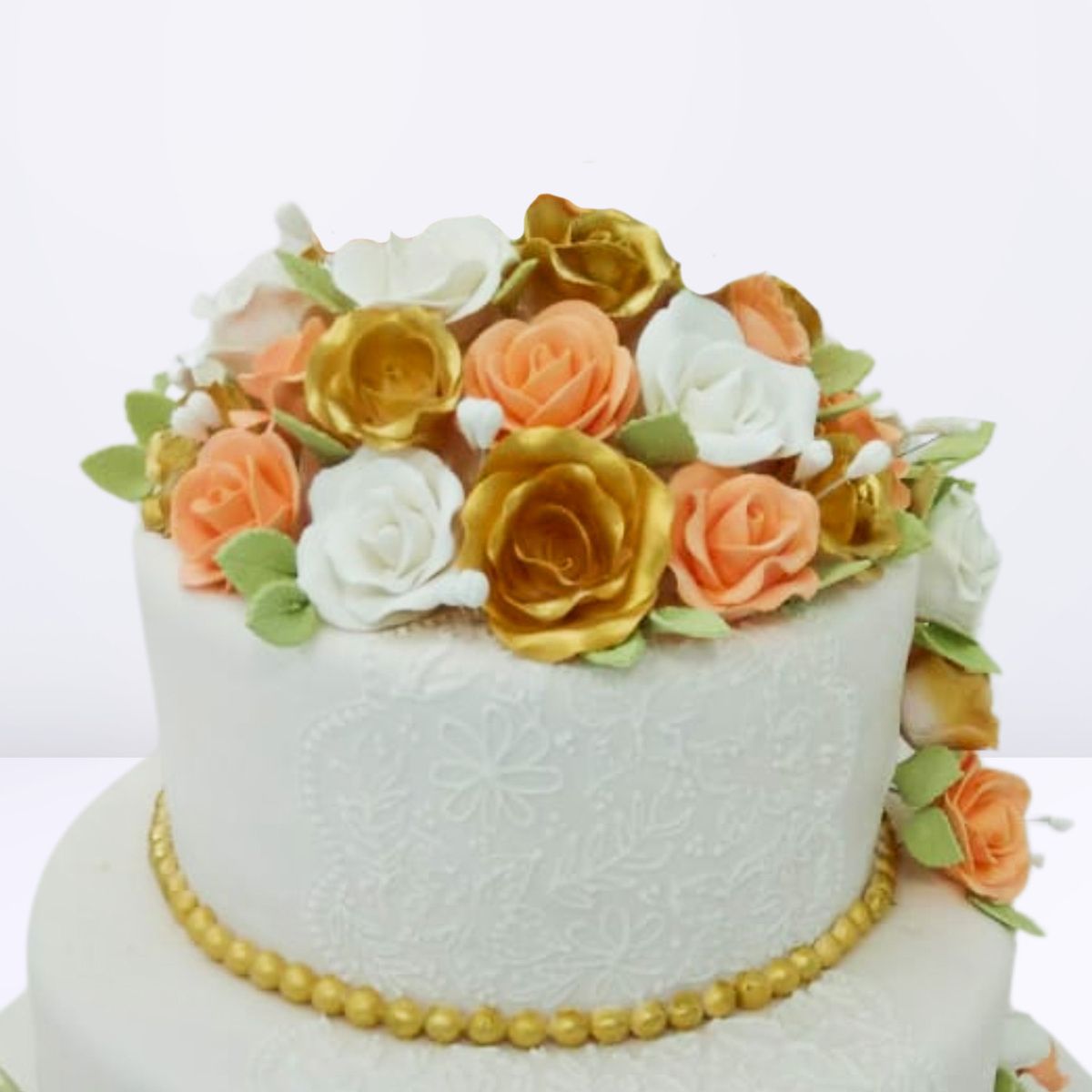 Floral Bunch Wedding Cake