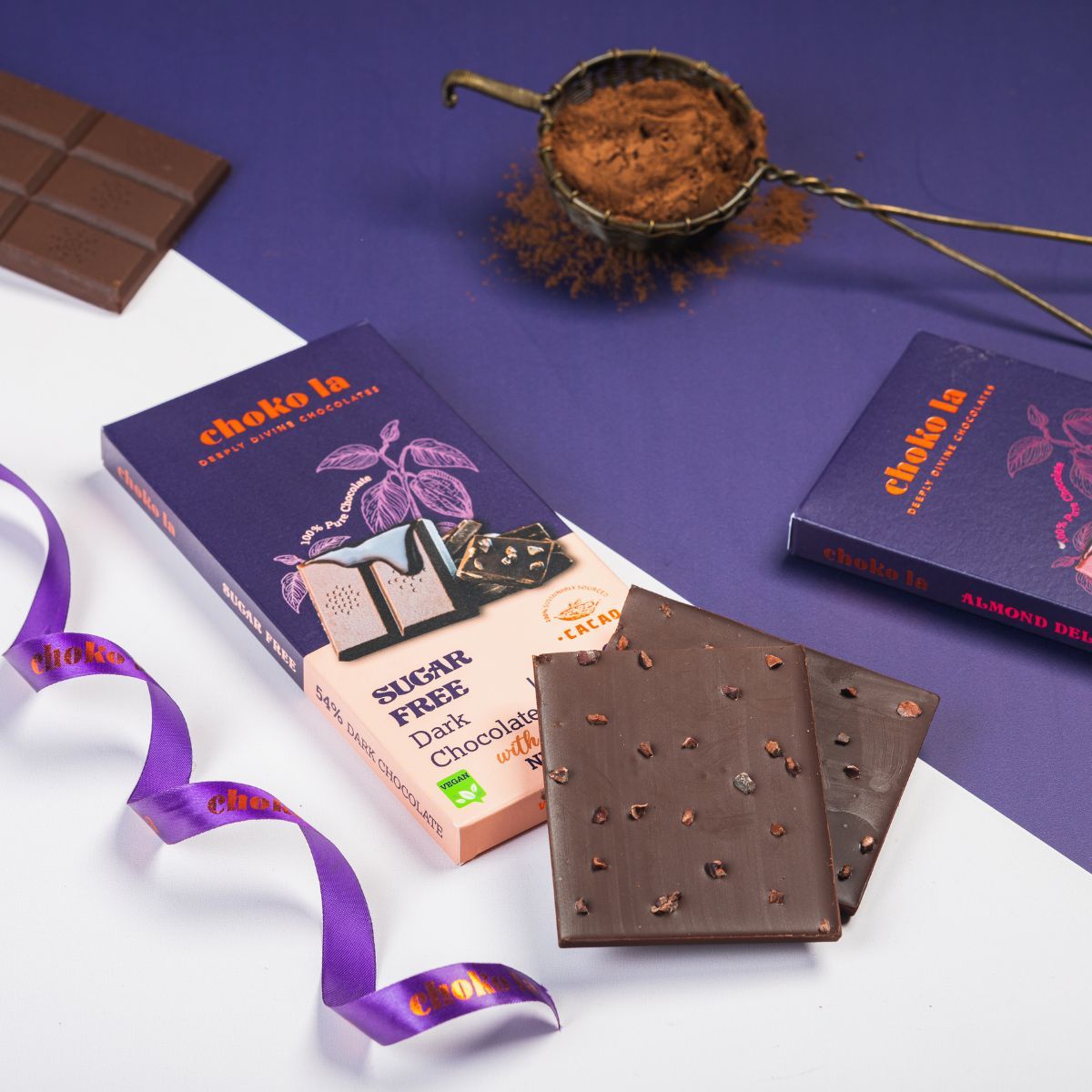 Sugar Free 54% Dark Chocolate Bar