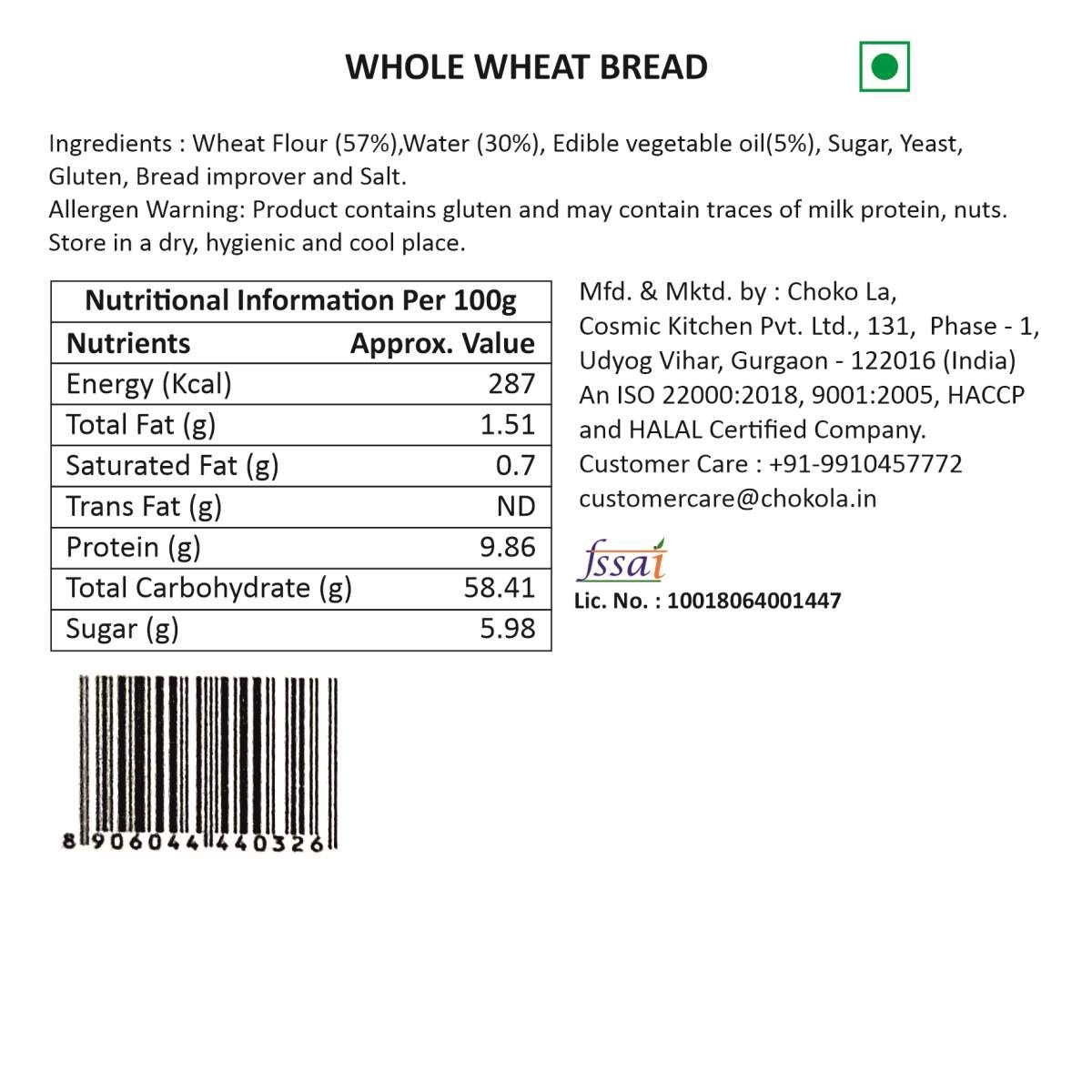 Whole Wheat Bread