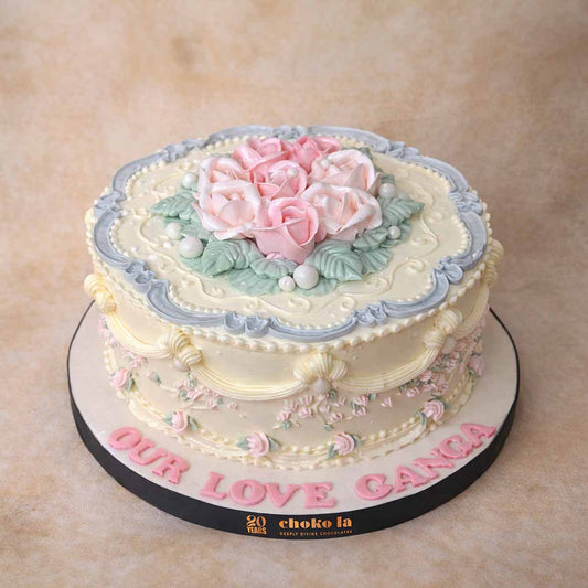 Royal Vintage Rose Designer Cake