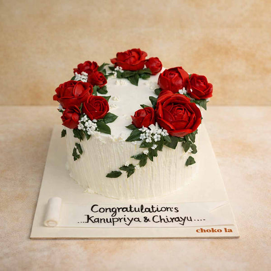 Classic Red Rose Cake