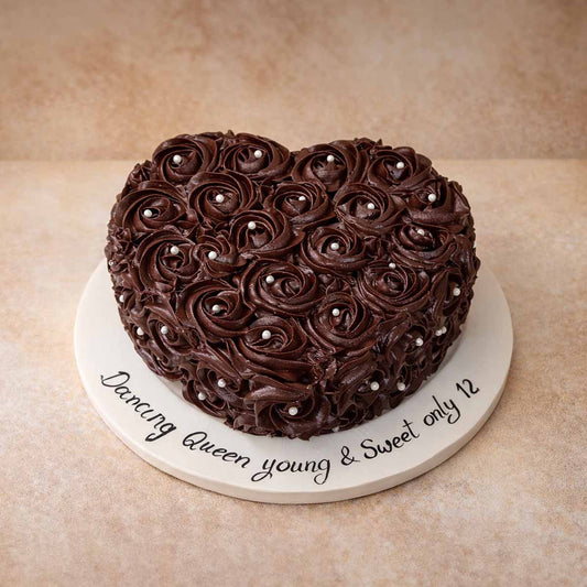 Chocolate Heart Garden Designer Cake