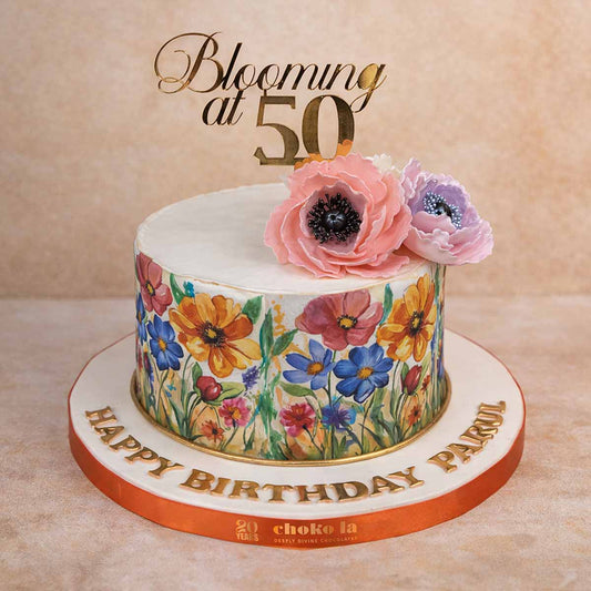 Wildflower Theme Cake