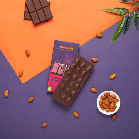 Almond Delight 55% Dark Chocolate Bar