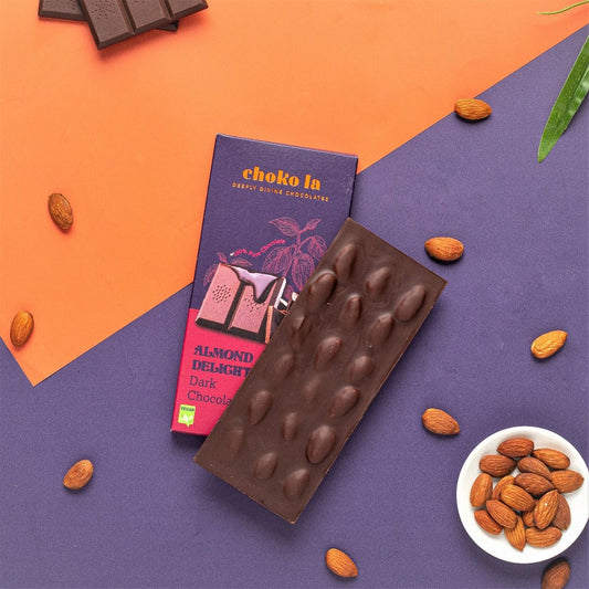 Almond Delight 55% Dark Chocolate Bar