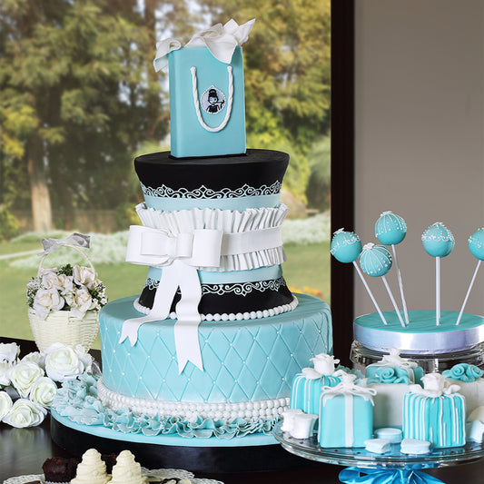 Blue Theme Cake Setup