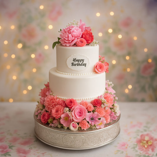 Flower Theme Cake