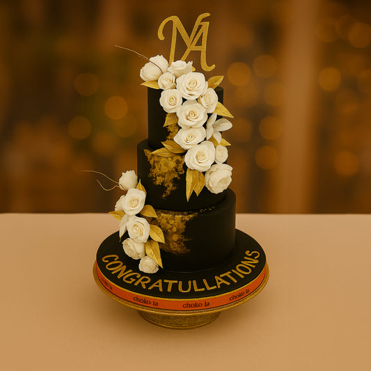 Black & White Theme Cake