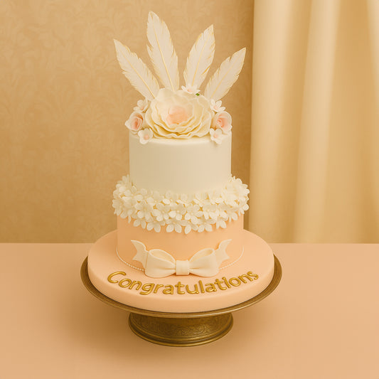 Feather Theme Cake