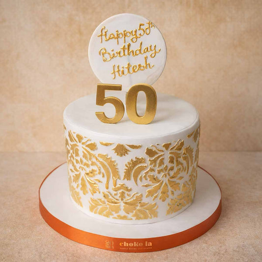 Classic Golden Jubilee Cake