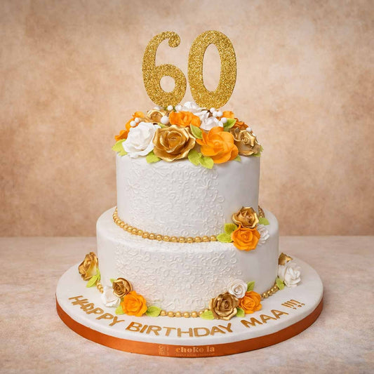 Golden Jubilee Bloom Cake