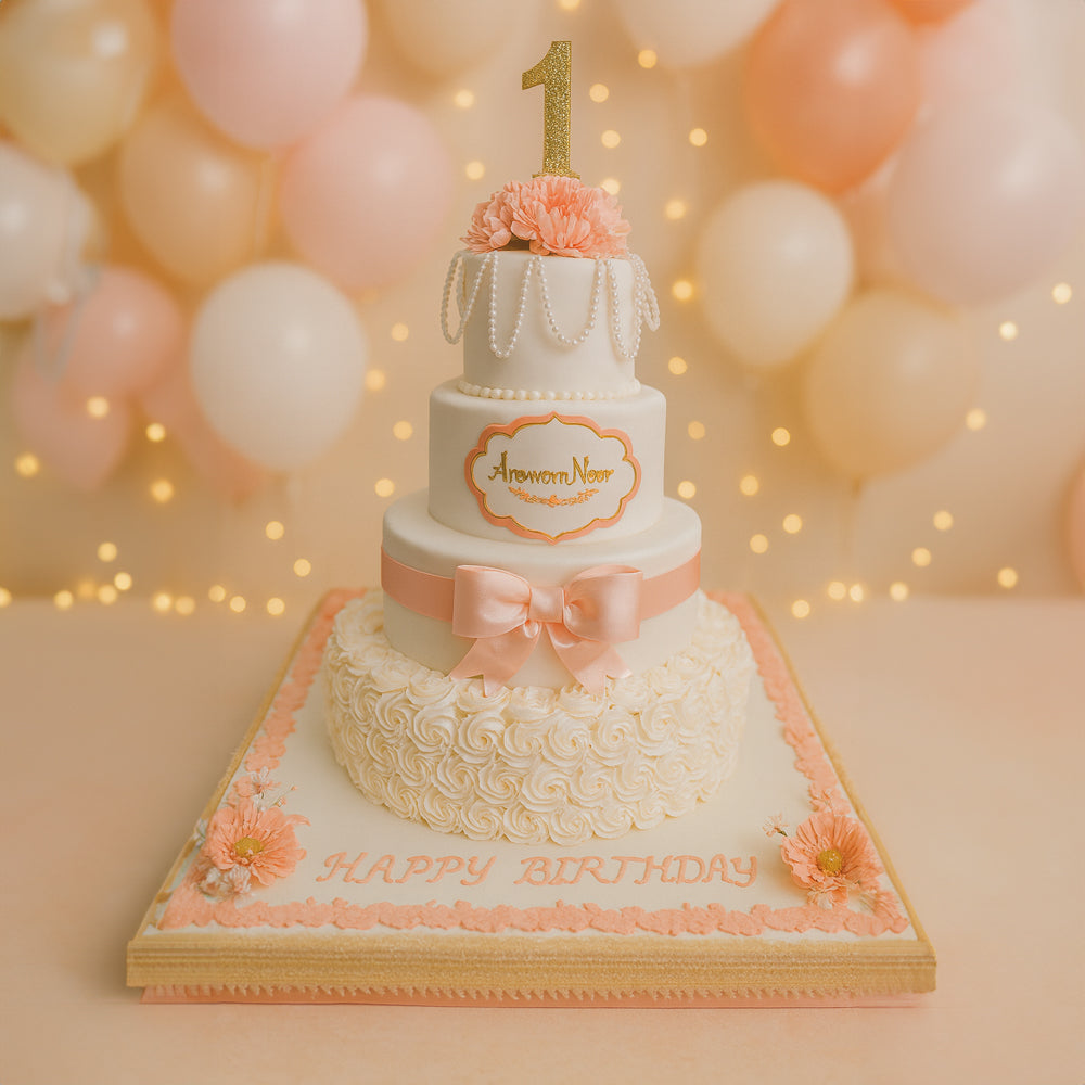 Peach Theme Cake