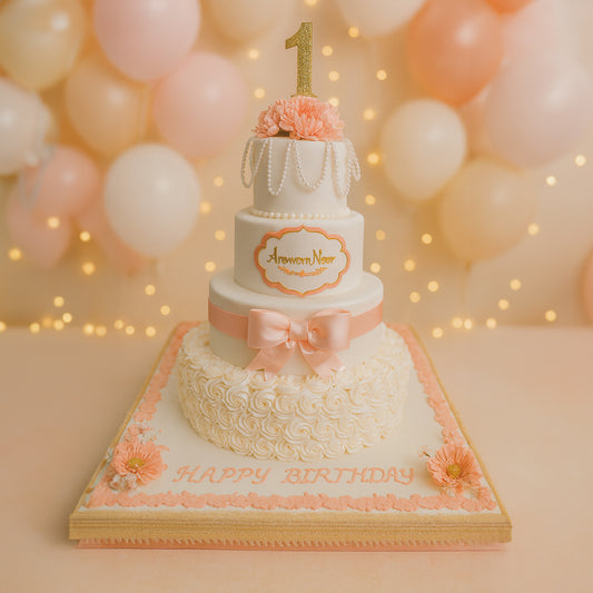 Peach Theme Cake