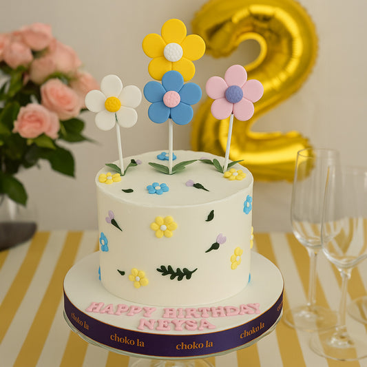 Flower Theme Cake