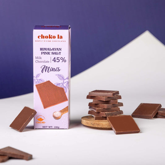 45% Himalayan Pink Salt Minis Chocolate