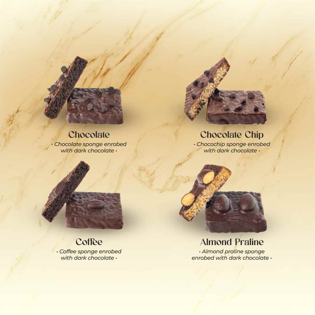 Assorted Dessert Squares Chocolate
