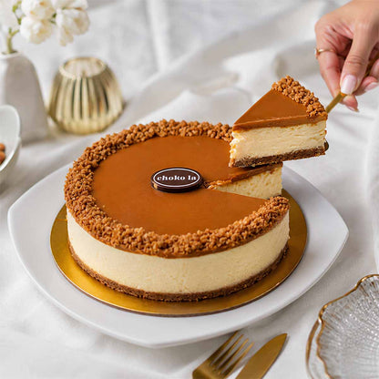 Eggless Biscoff cheesecake