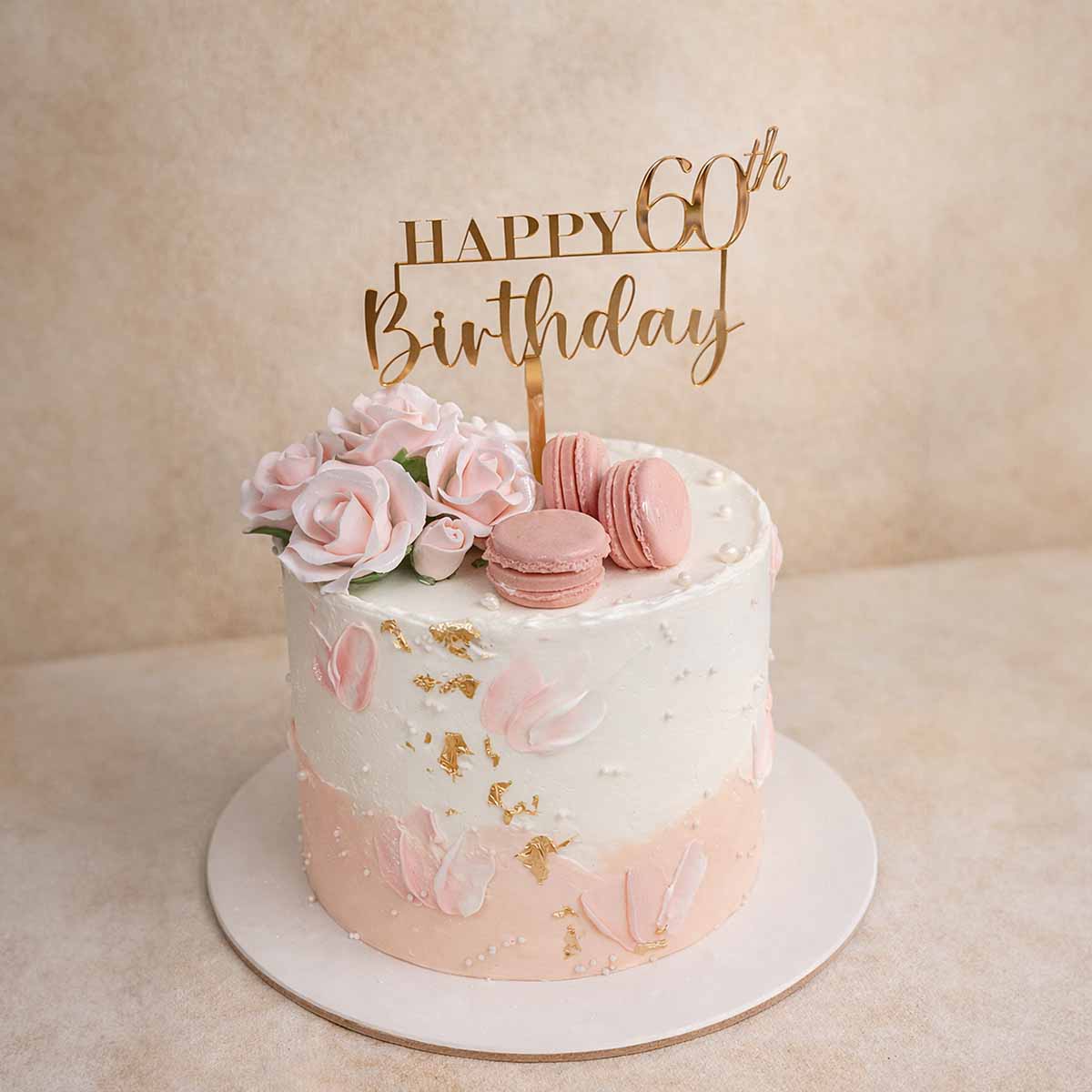 Blush Garden Theme Designer Cake 