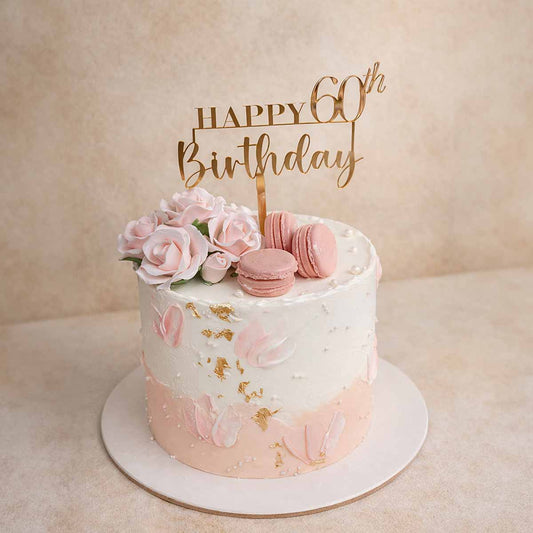 Blush Garden Theme Designer Cake 