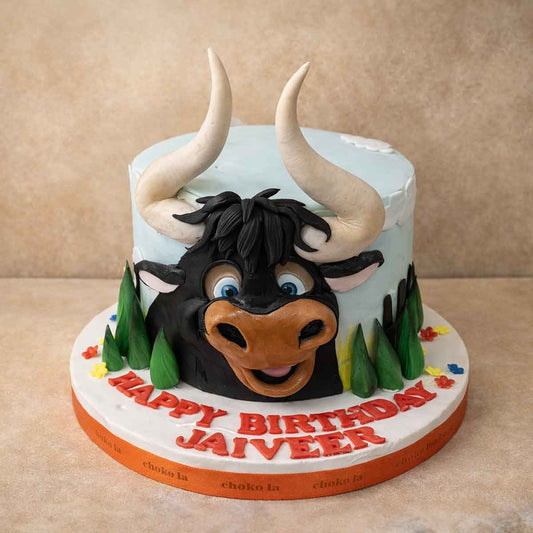 Bull Theme Designer Cake