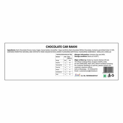 Car Shape Chocolate Rakhi