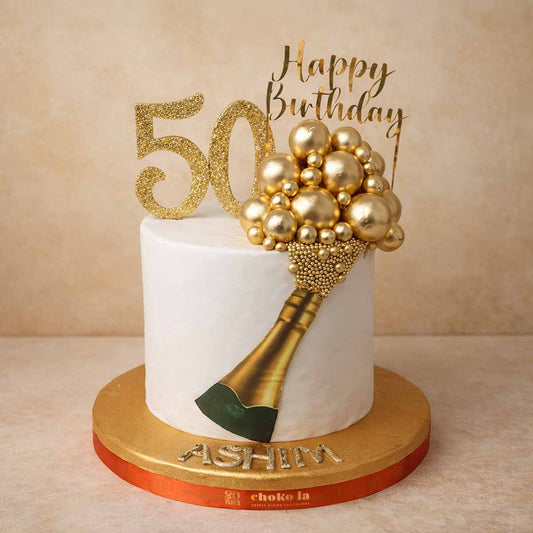 Champagne Theme Designer Cake