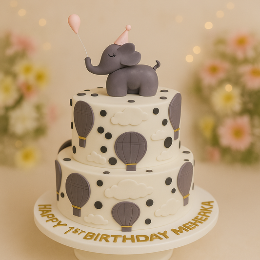 Elephant Theme Cake
