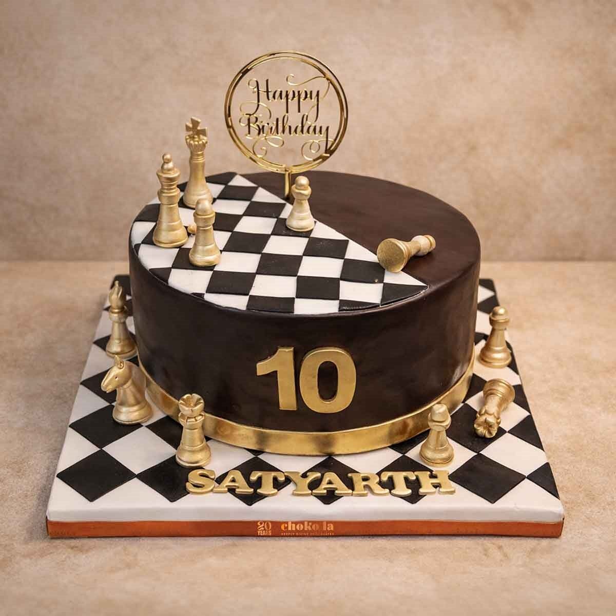 Chess Theme Designer Cake