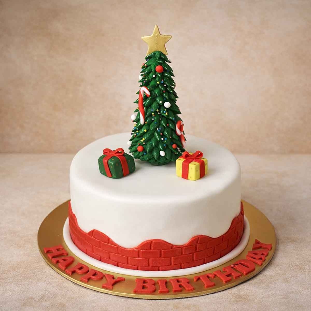 Christmas Tree Theme Designer Cake