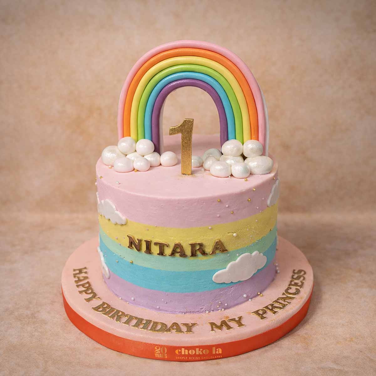 Cloud and Rainbow Theme Designer Cake