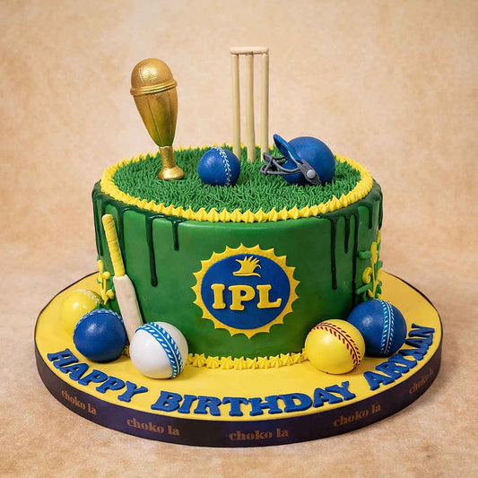 Cricket Pitch Theme Designer Cake