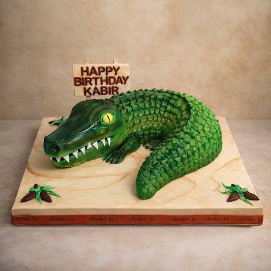 Crocodile Theme Designer Cake