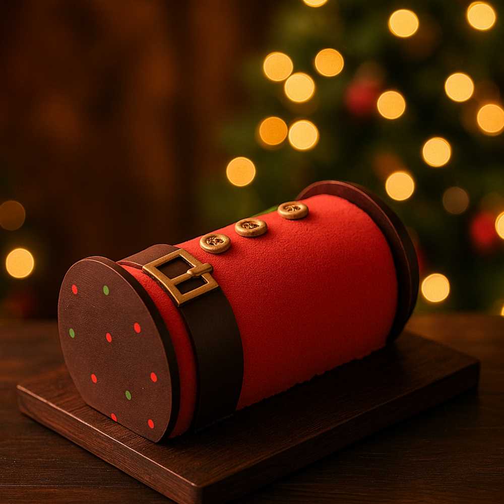 Eggless chocolate Yule Log Cake