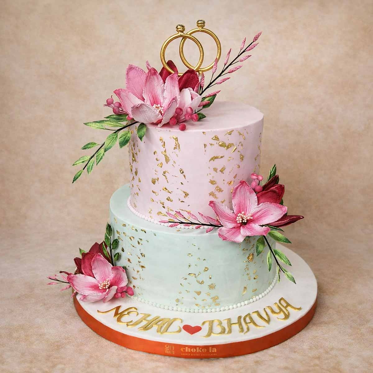 Forever Bloom Two-Tier Theme Designer Cake | Customizable Designer Cake ...