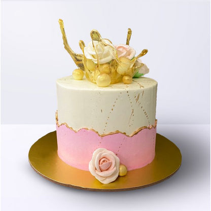 Golden Water Drop Theme Designer Cake