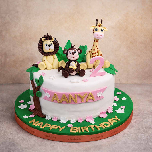 Jungle Animal Theme Designer Cake